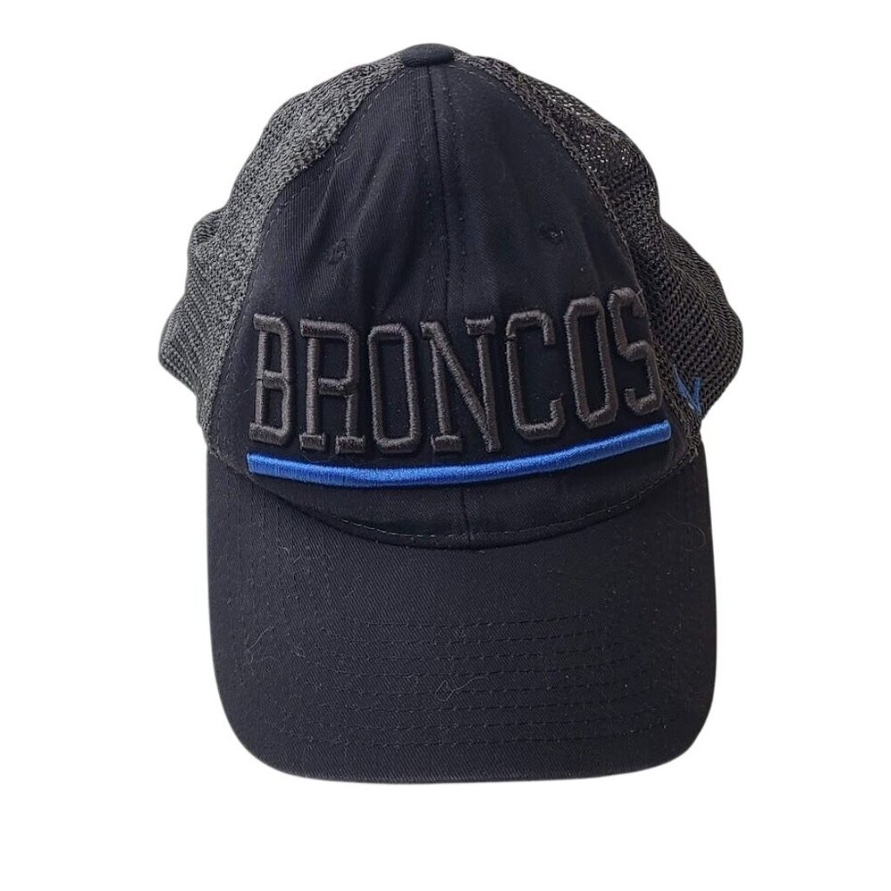 Boise State Broncos Black Mesh Snapback Hat Adjustable Embroidered Logo Zephyr